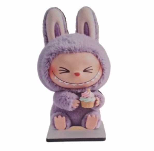 Labubu - Lilás de madeira